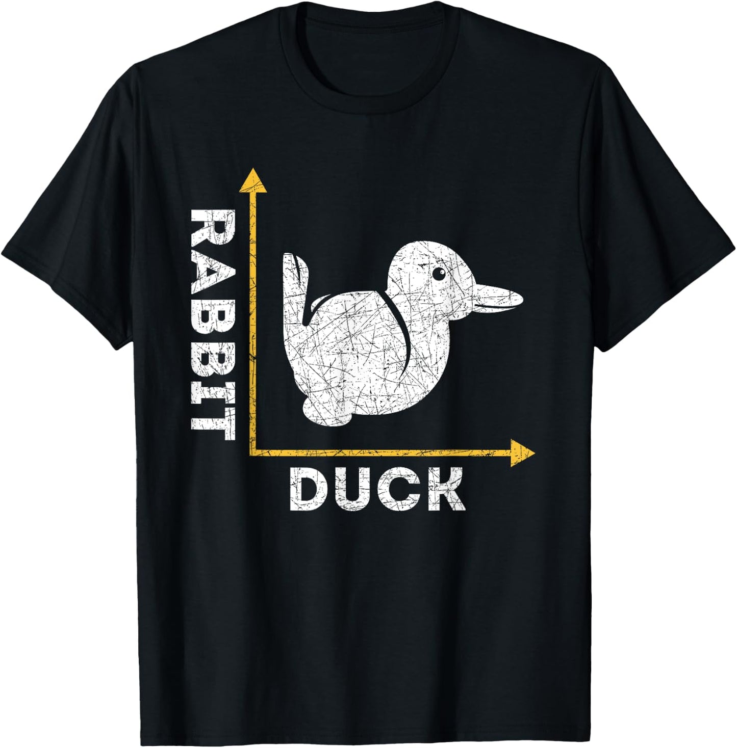 Funny Animal Lover Gift Optical Illusion Duck Or Rabbit T-Shirt - T-Shirt | Black