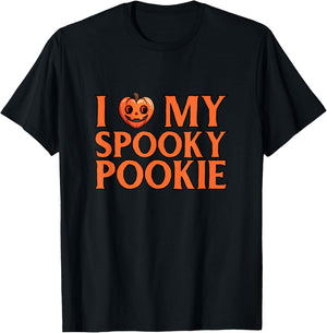 I Love My Spooky Pookie Funny Couples Costume for Halloween T-Shirt - T-Shirt | Black