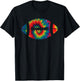 Football Tie Dye Rainbow Kids Boys Teenage Men Girls Gift T-Shirt - T-Shirt | Black