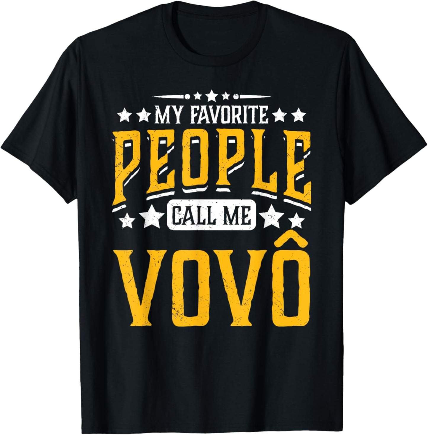 My Favorite People Call Me Vovo Grandpa Cool Vintage T-Shirt - T-Shirt | Black