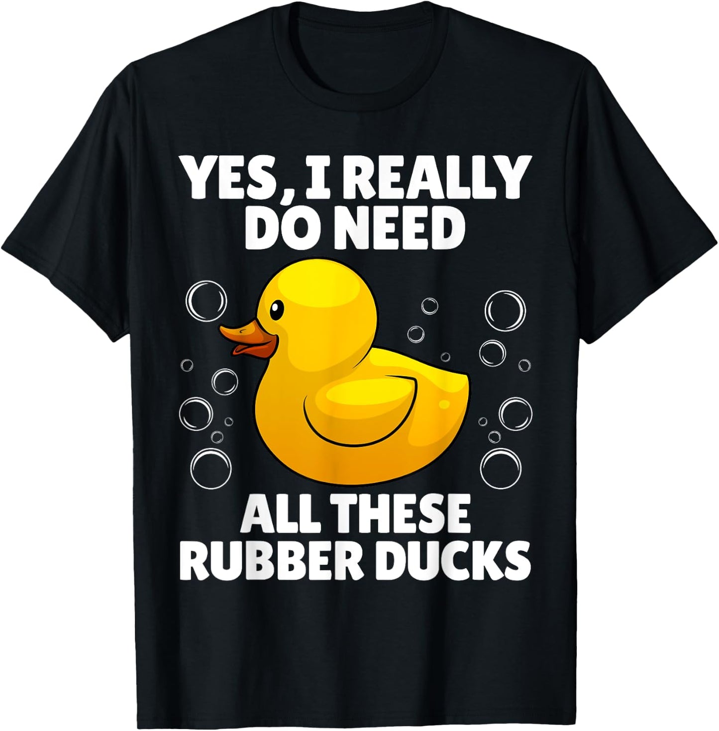 Rubber Duck Art Women Yellow Rubber Ducky Duck Lover T-Shirt - T-Shirt | Black