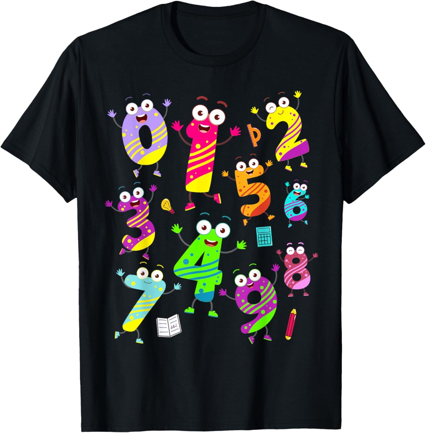 Maths Day Costume With Numbers On Idea For Kids Maths Number T-Shirt - T-Shirt | Black