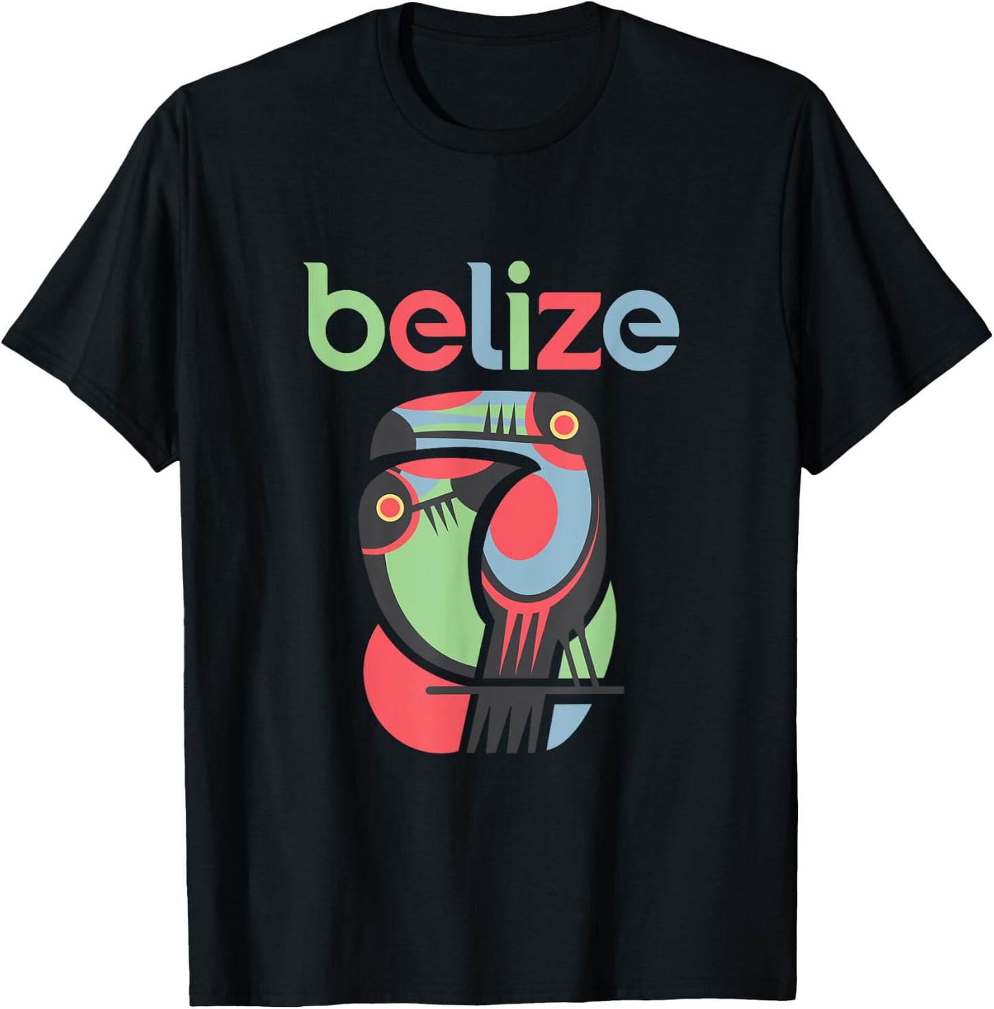 Tropical Summer Toucan Bird Colorful Belize Souvenir Men Women Kids T-Shirt - T-Shirt | Black