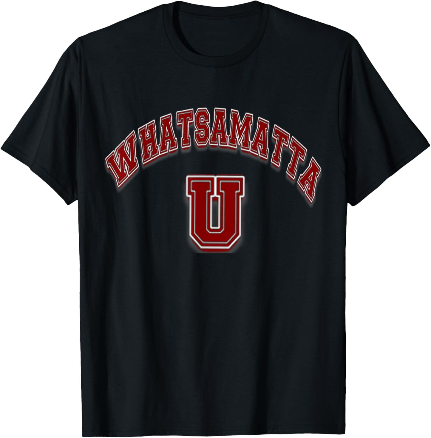 New Awesome Classic Maroon Collegian Whatsamatta U T-Shirt - T-Shirt | Black