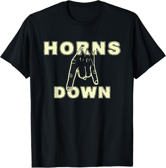 Horns Down Shirt Horns Down Texas Tuck Fexas T-Shirt - T-Shirt | Black