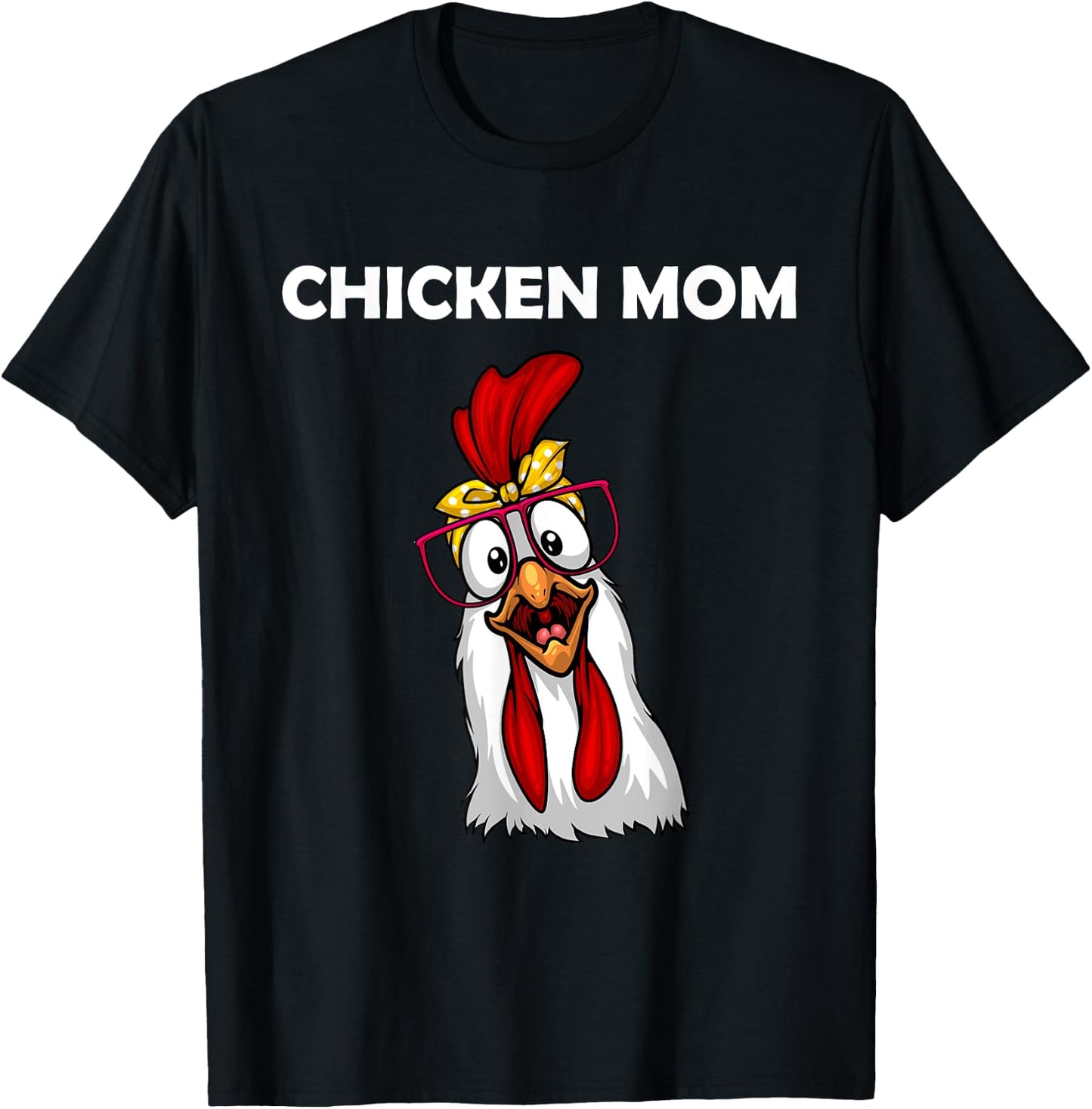 Funny Chicken Mom Girls Lady Chicken Farmer T-Shirt - T-Shirt | Black