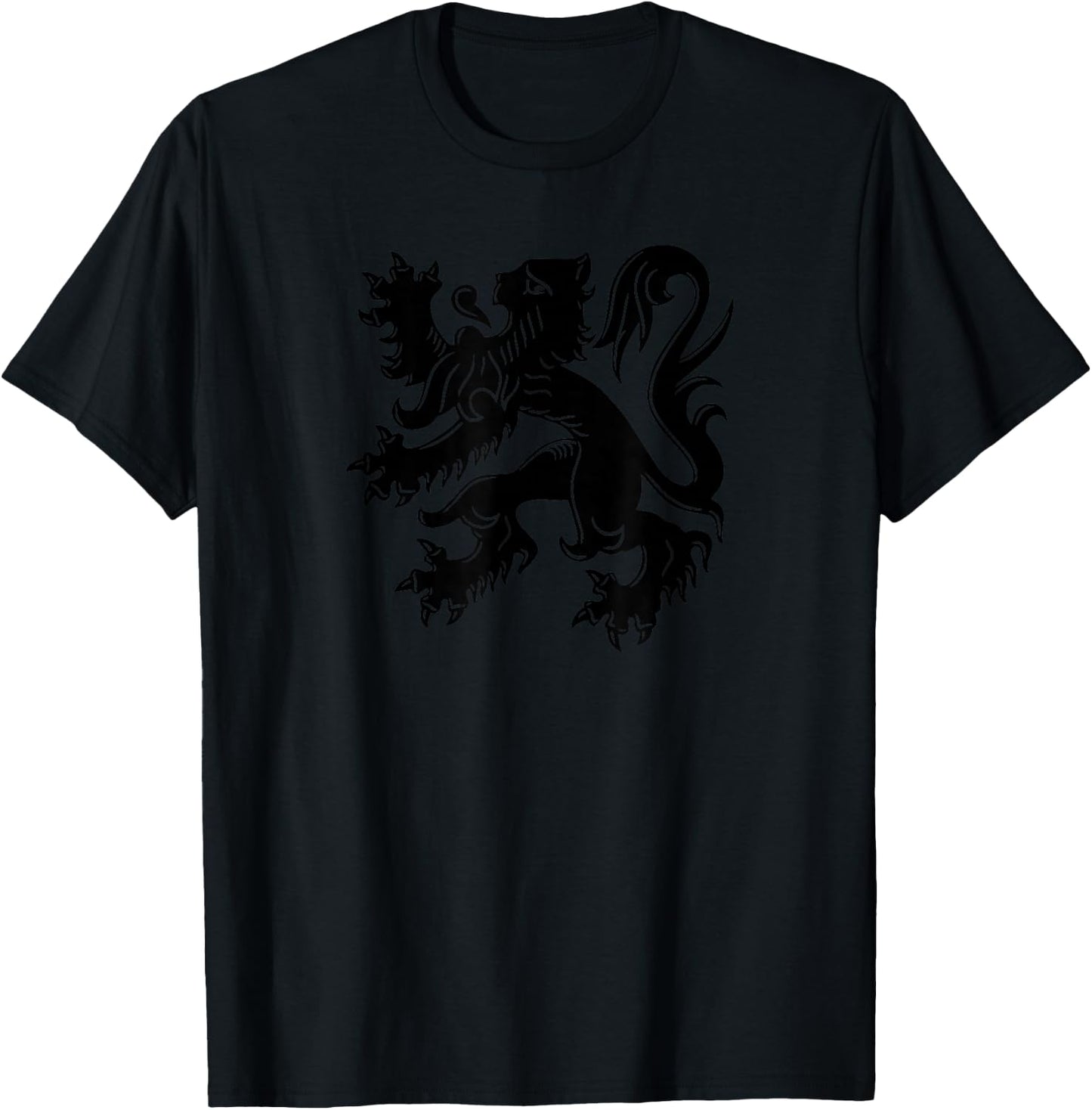 Flanders Belgium Flag Flemish Lion Brussels T-Shirt - T-Shirt | Black