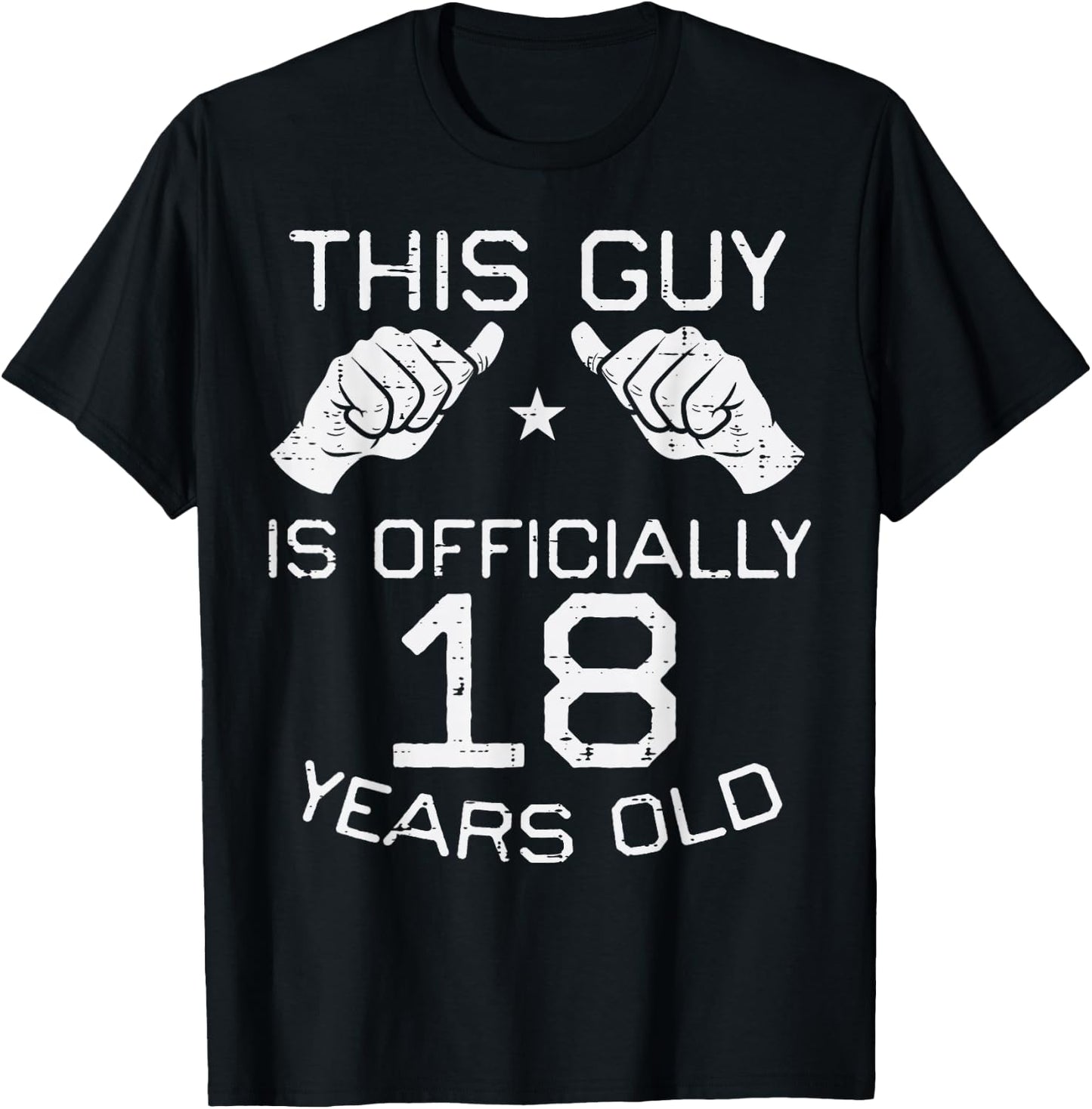 This Guy Officially 18 Years Old 18th Birthday Men Boys T-Shirt - T-Shirt | Black