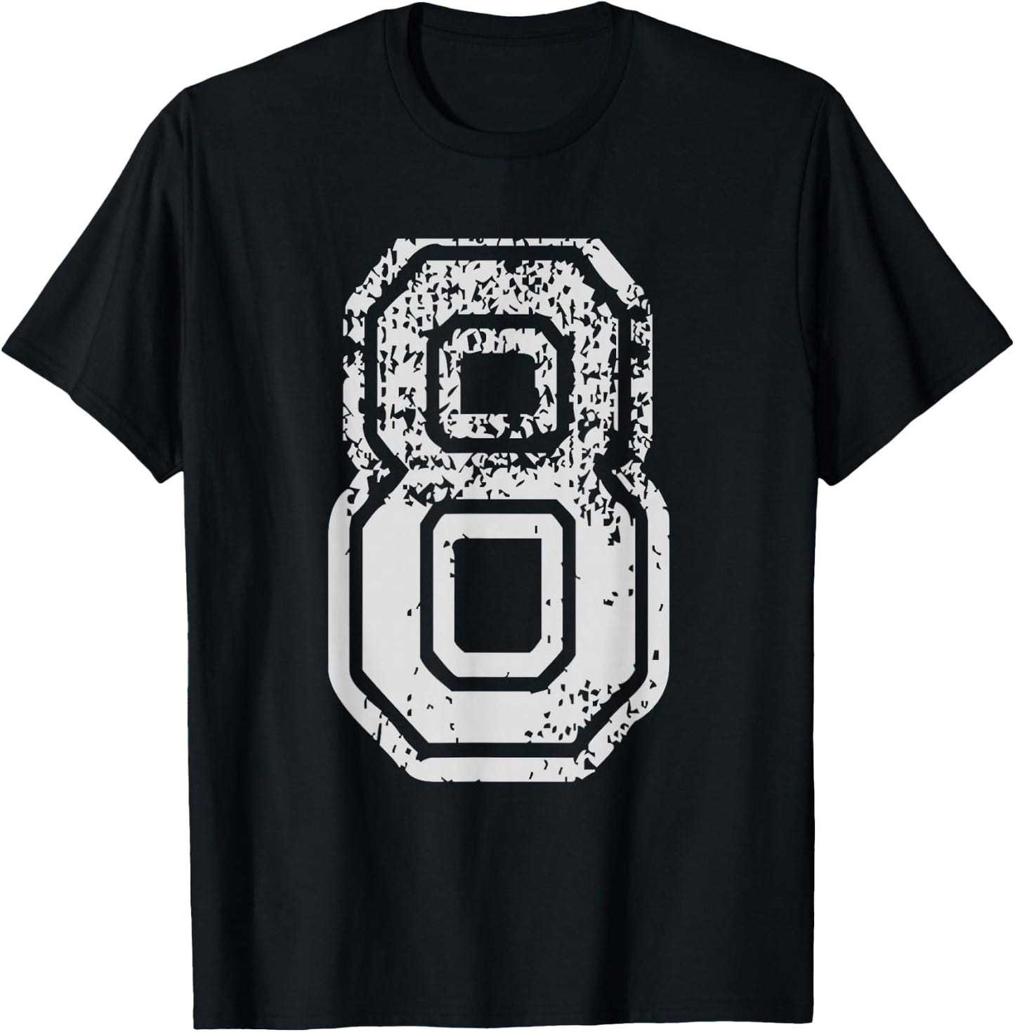 Team Jersey Uniforms Number 8 Eight School Sports Birthdays T-Shirt - T-Shirt | Black
