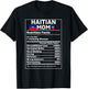 Haitian Mom Nutrition Facts Women Haiti Flag Pride Ayiti Mom T-Shirt - T-Shirt | Black