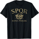 SPQR Arched Roman Eagle Roma Invicta Distressed , Small, Black T-Shirt - T-Shirt | Black