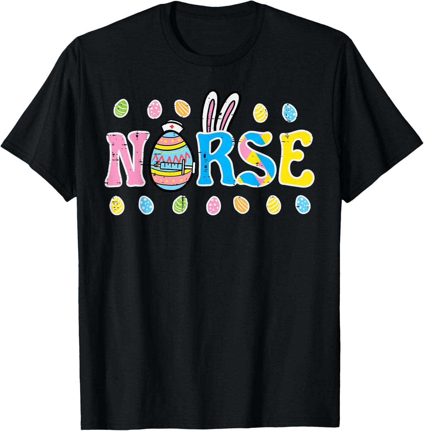 Easter Nurse Eggs ER Icu RN Cna Nursing Scrub Top Women Men T-Shirt - T-Shirt | Black