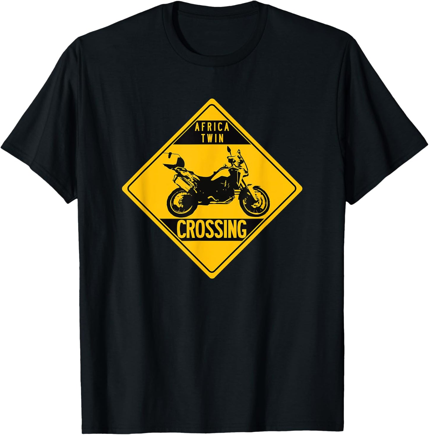Enduro Motorcycle Designs Africa Twin Enduro - -Adults, Black, Small, Short Sleeve T-Shirt - T-Shirt | Black