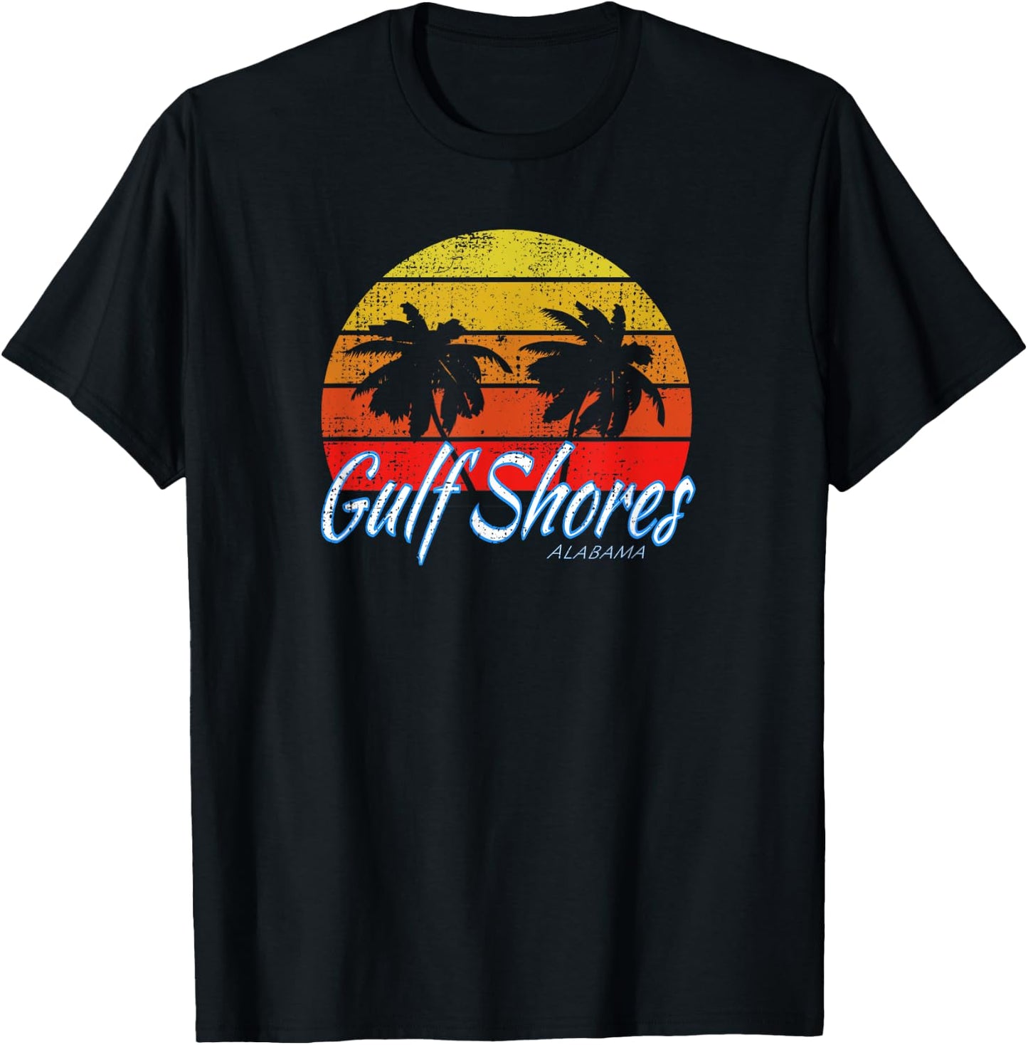 Gulf Shores, Alabama USA - Gulf of Mexico T-Shirt - T-Shirt | Black