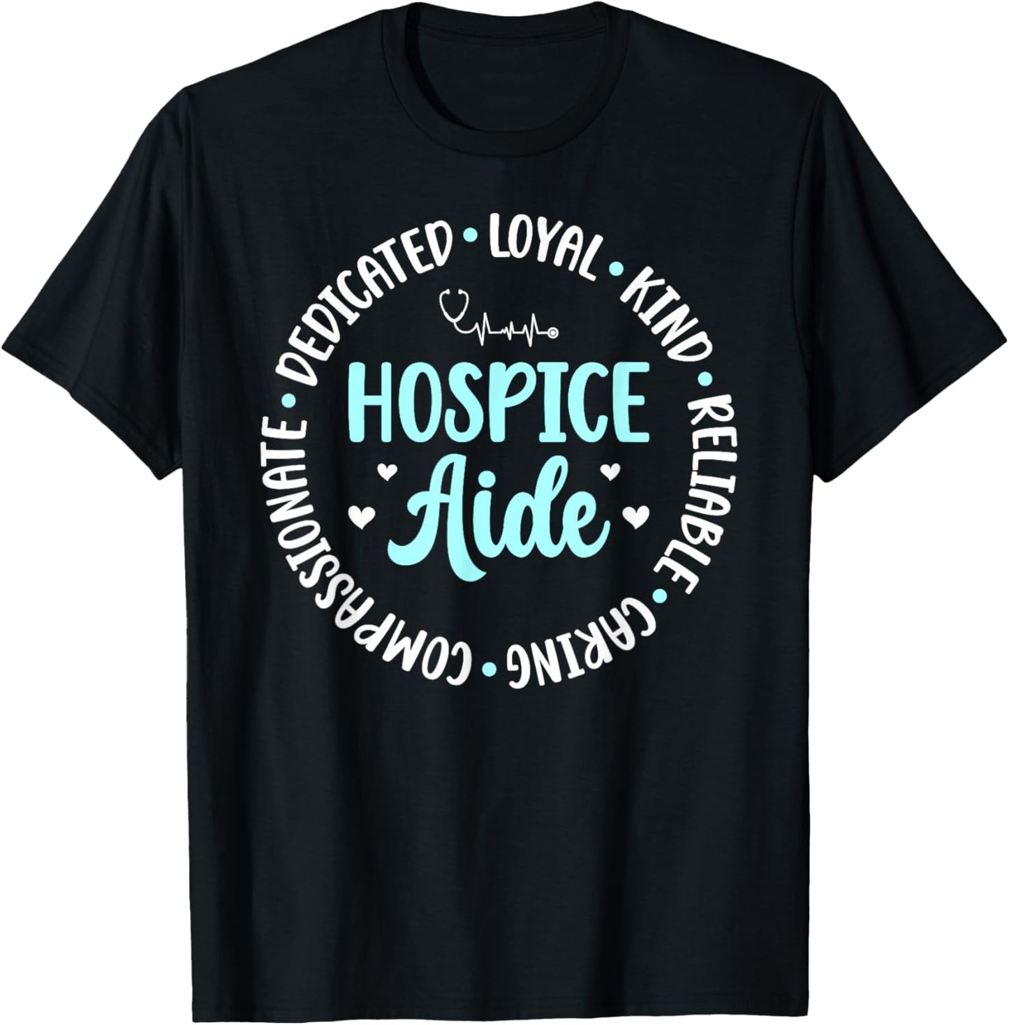 Hospice Aide Appreciation Circle Palliative Aide T-Shirt - T-Shirt | Black