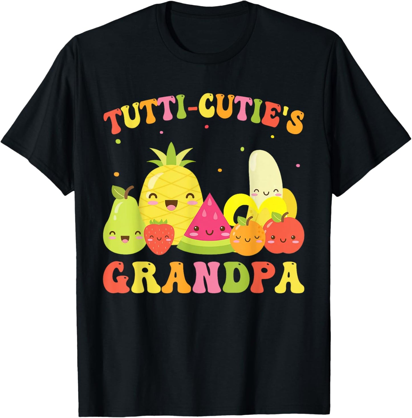 Tutti Frutti Grandpa Birthday Family Outfit Twotti T-Shirt - T-Shirt | Black