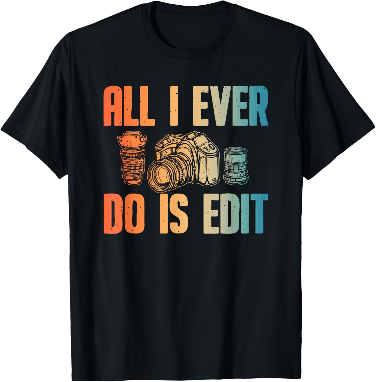 Cool Photography Art Women Photographer Camera Lover T-Shirt - T-Shirt | Black