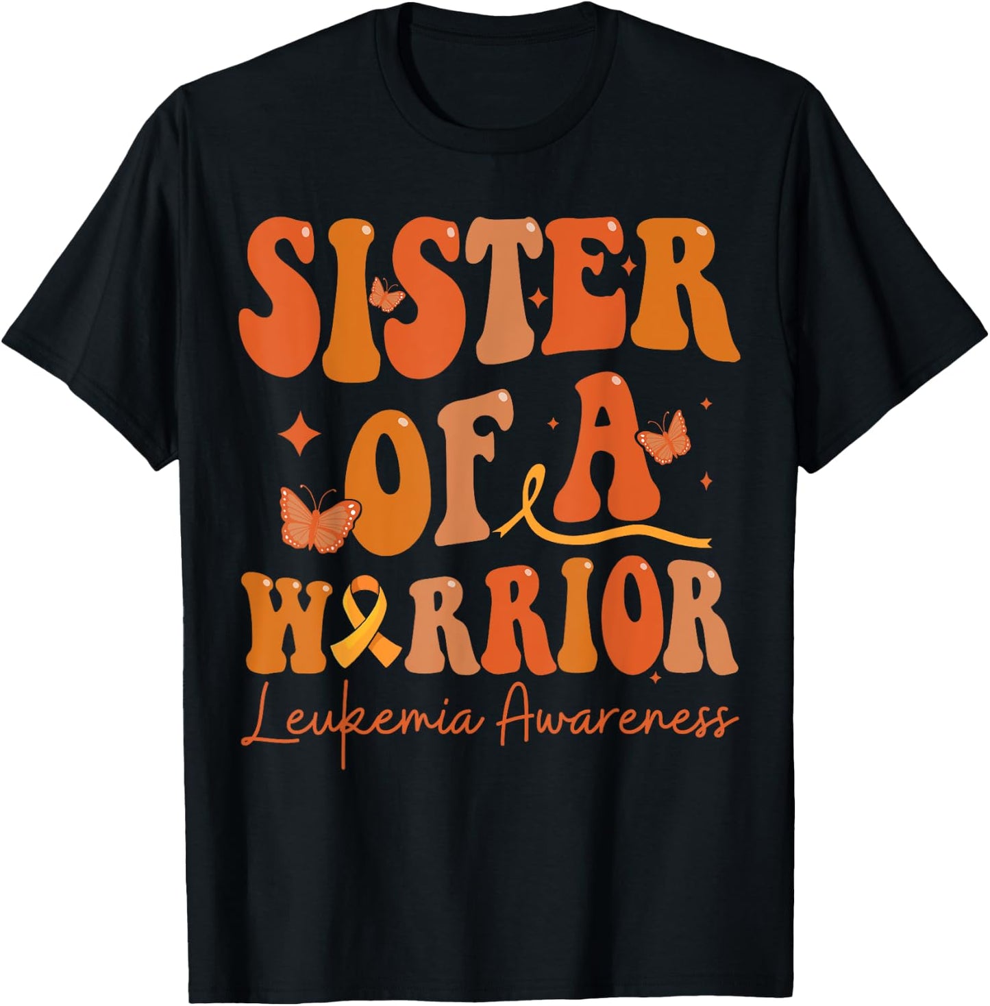 Sister Of A Warrior Leukemia Awareness Family Matching T-Shirt - T-Shirt | Black