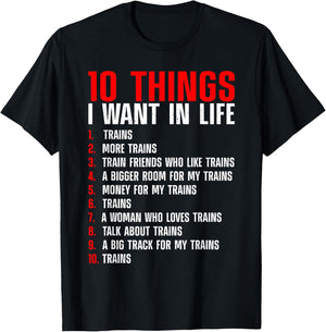 Cool Train Art Women Kids Railroad Model Train Lover T-Shirt - T-Shirt | Black