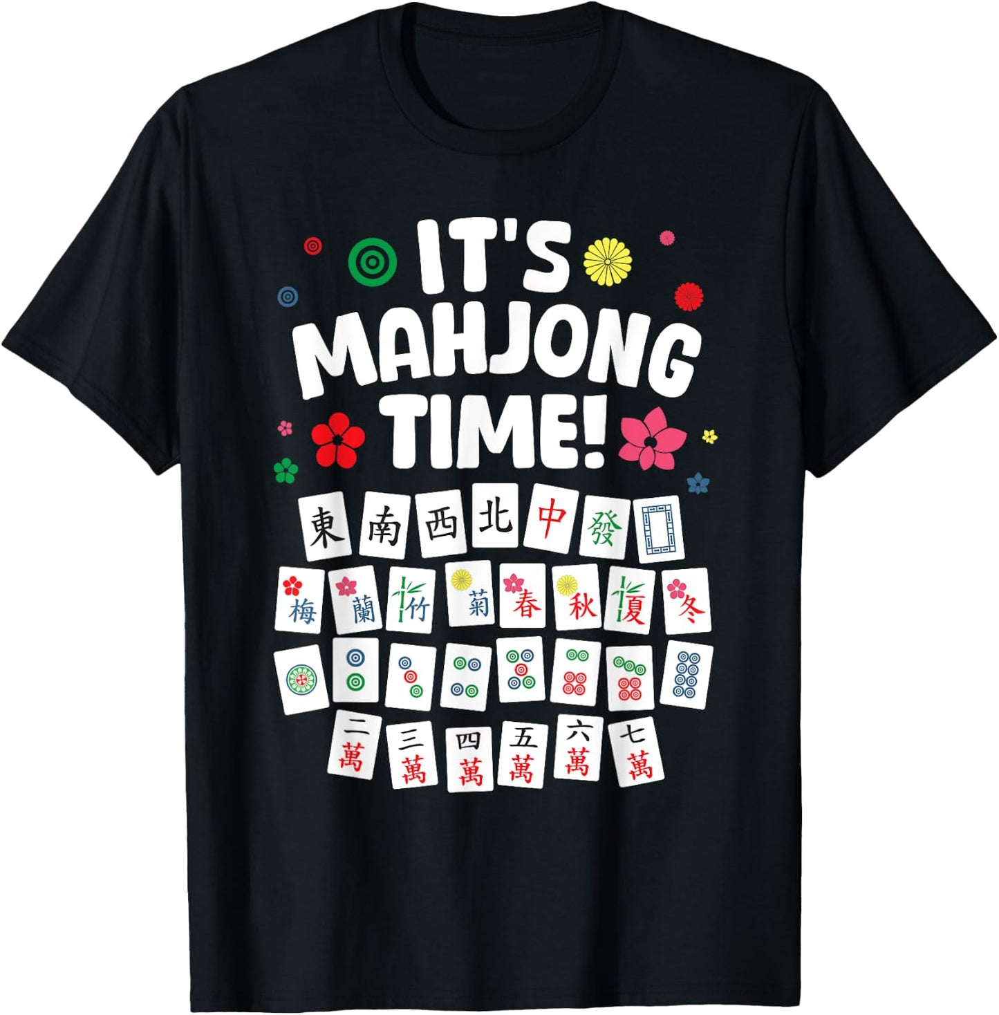 Funny Mahjong Design Women Mah Jongg Mahjong Player T-Shirt - T-Shirt | Black