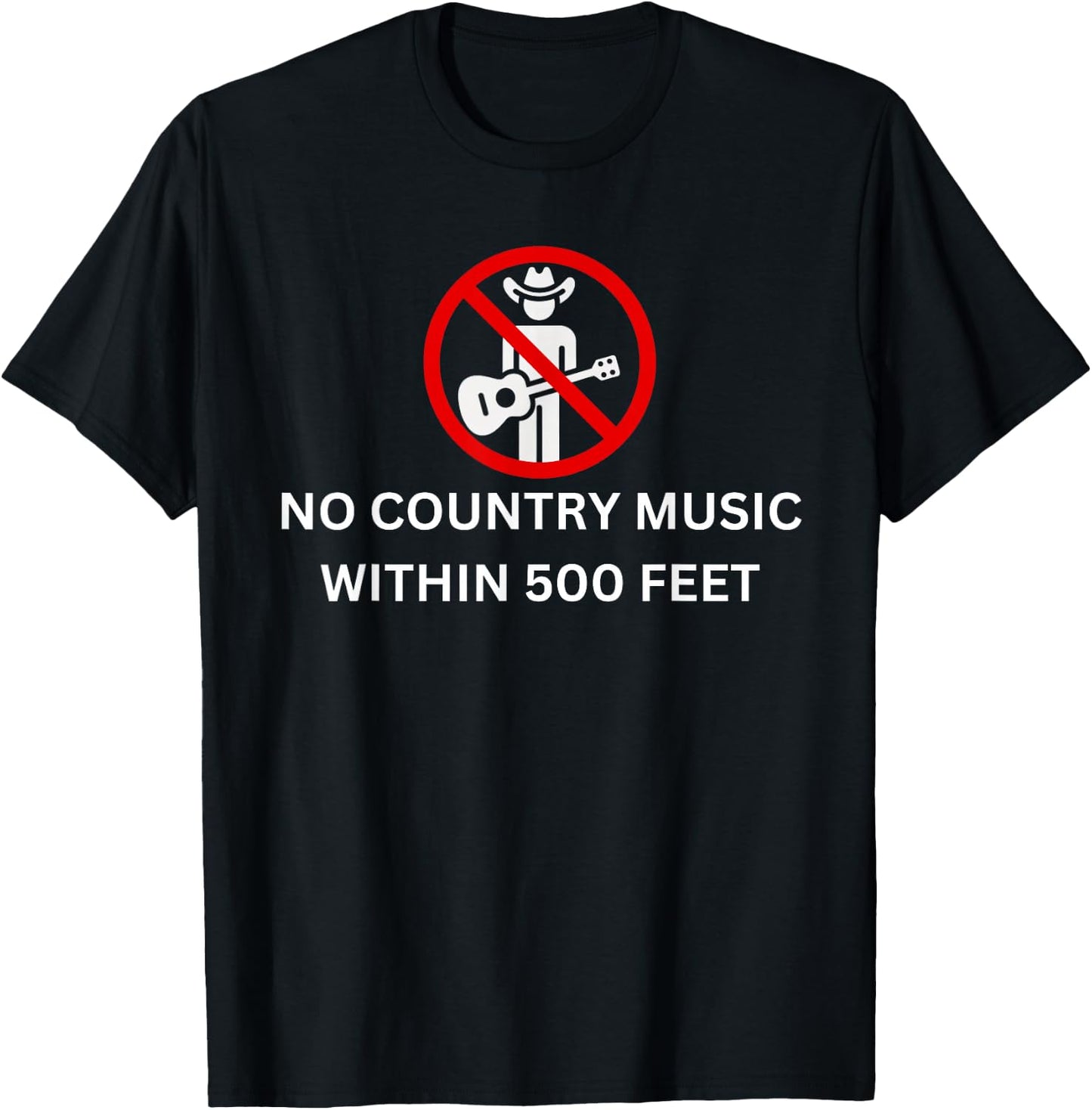 Funny Country Music Sucks I Hate Pop Country T-Shirt - T-Shirt | Black