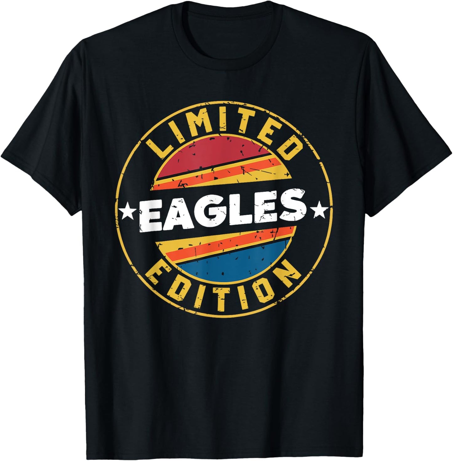 Eagles Name Vintage Retro T-Shirt - T-Shirt | Black