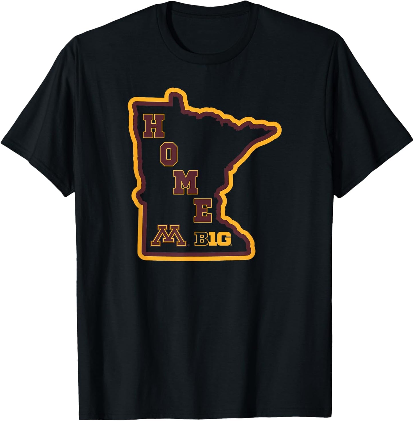 Minnesota Golden Gophers Big 10 Home State T-Shirt - T-Shirt | Black