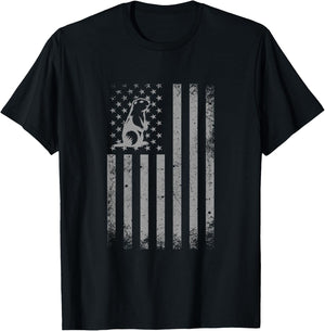American Flag Prairie Dog Shirt Patriotic Prairie Dogs Men Women Kids T-Shirt - T-Shirt | Black