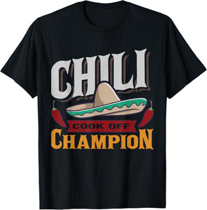 Chili Cook Off Champion Cooking Competition Team Award T-Shirt - T-Shirt | Black