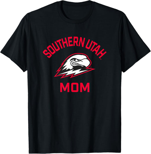 Southern Utah University Thunderbirds Arched Mom T-Shirt - T-Shirt | Black