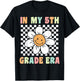 In My 5th Grade Era Flower Groovy Fifth Grade Back to School T-Shirt - T-Shirt | Black