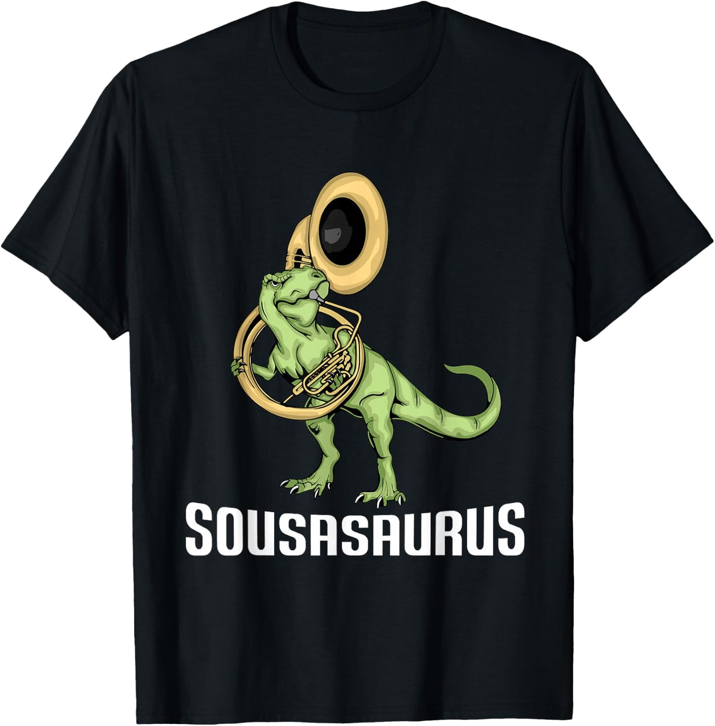 Funny Sousaphone Kids Music Dinosaur Sousaphone T-Shirt - T-Shirt | Black