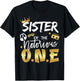 Sister Of The Notorious One Old School 1st Hip Hop Birthday T-Shirt - T-Shirt | Black
