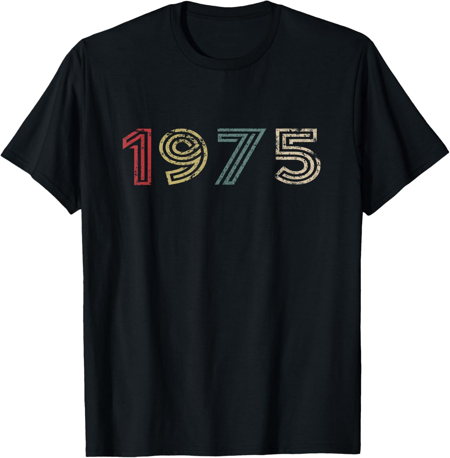 Vintage 1975 Cool 50 Year Old Bday Men Women 50th Birthday T-Shirt - T-Shirt | Black