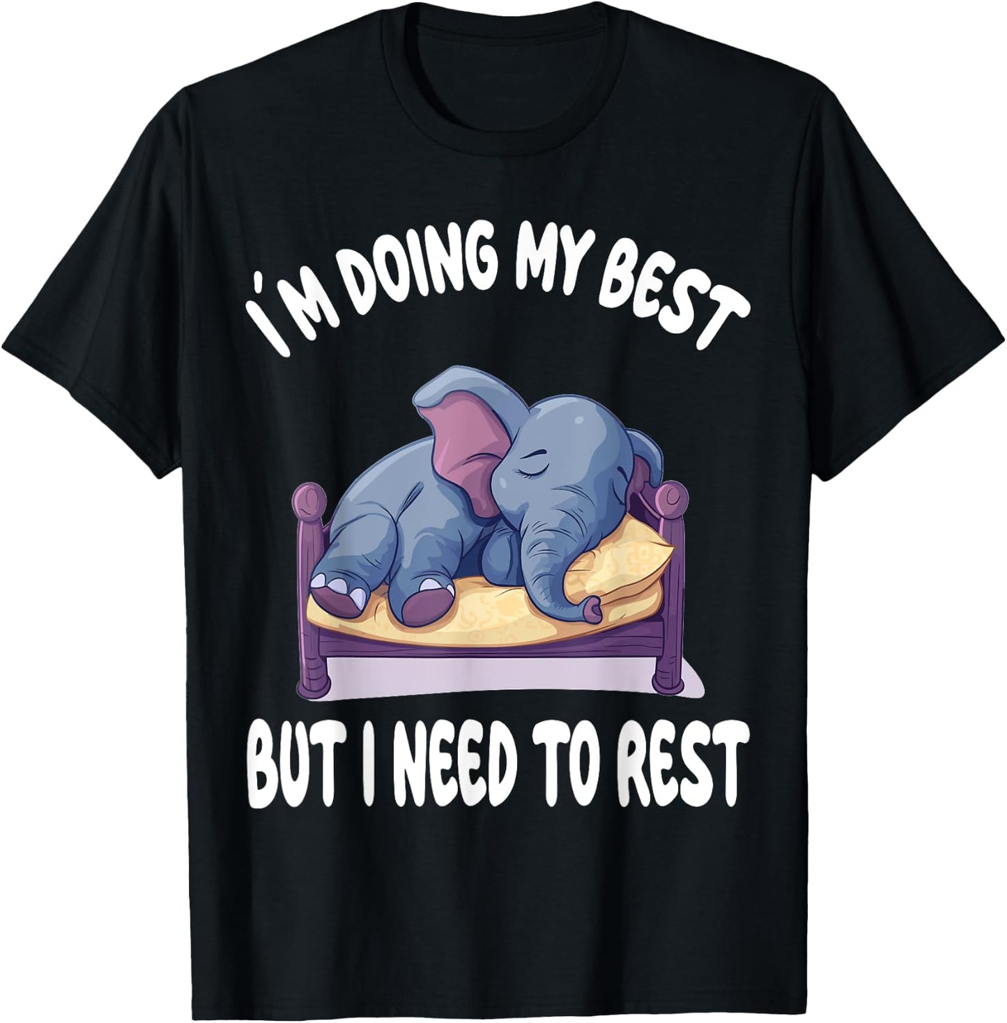 Elephant Official Sleepshirt Pajamas Nightgown T-Shirt - T-Shirt | Black