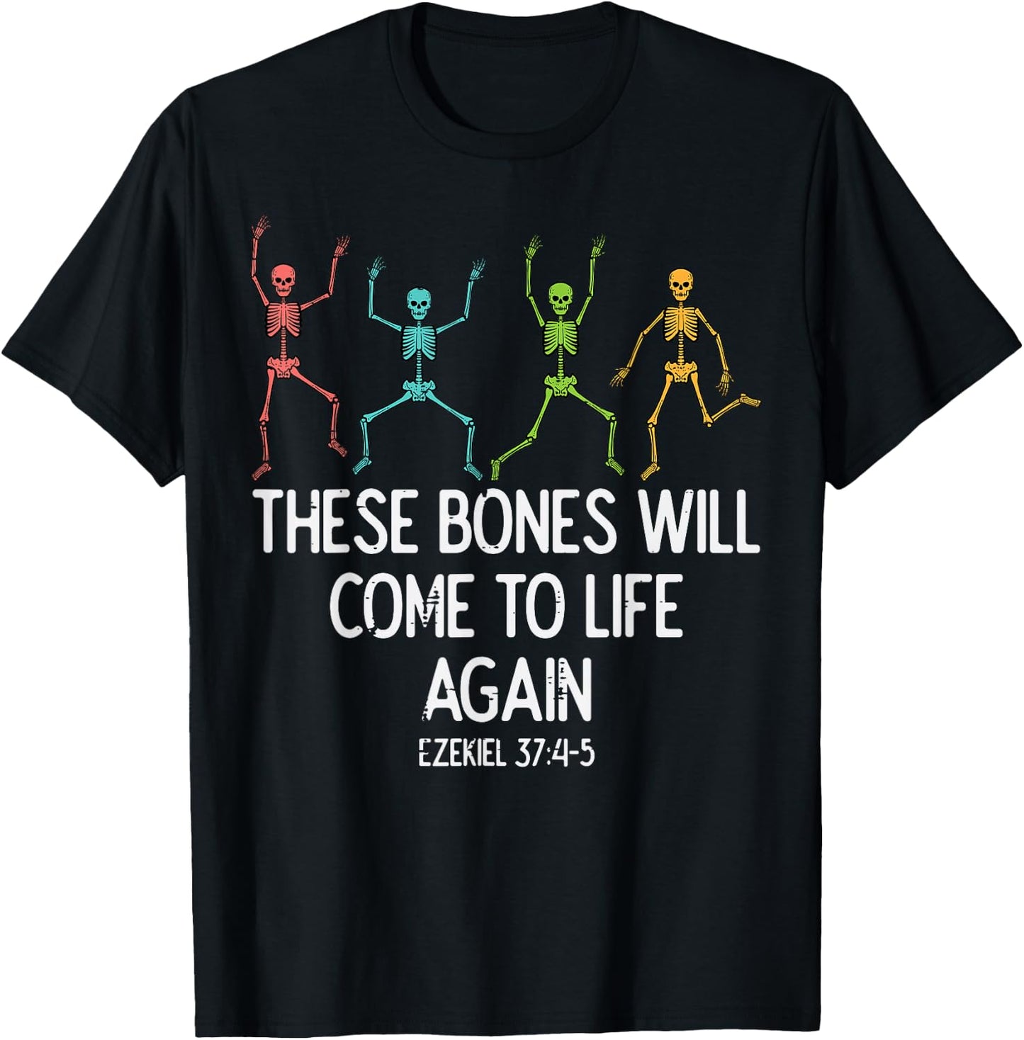 Halloween Skeleton Funny Christian Men Women Kids T-Shirt - T-Shirt | Black