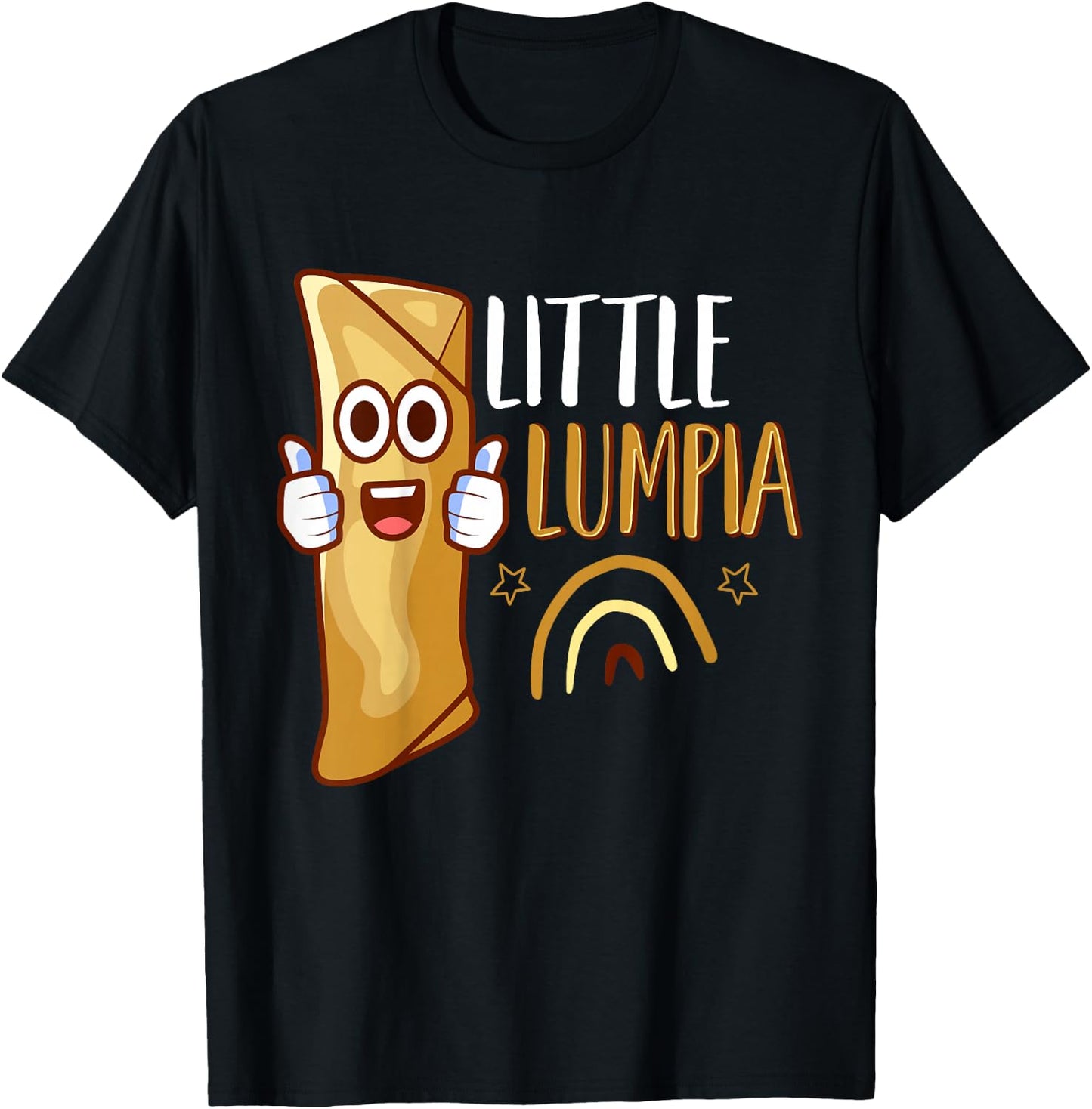 Little Lumpia Baby Shower Funny Filipino Food Lover T-Shirt - T-Shirt | Black