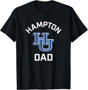 Hampton University Pirates Arched Dad T-Shirt - T-Shirt | Black