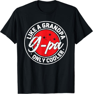 G-Pa Like A Grandpa Only Cooler Retro Men Father's Day T-Shirt - T-Shirt | Black