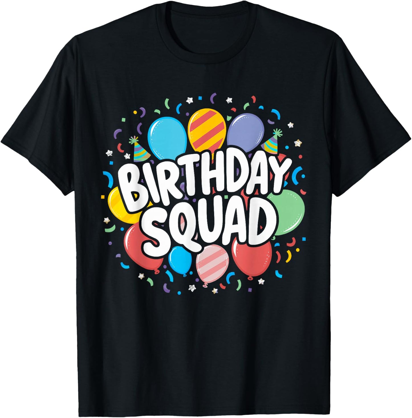 Birthday Squad Matching Birthday Crew Party T-Shirt - T-Shirt | Black