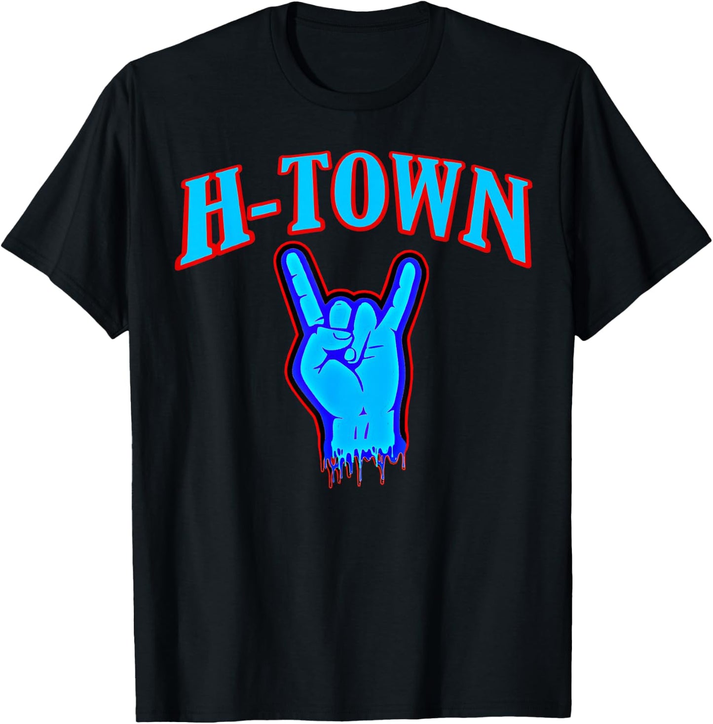Classic Houston H-Town Hand Sign for Sport Fans of Houston T-Shirt - T-Shirt | Black