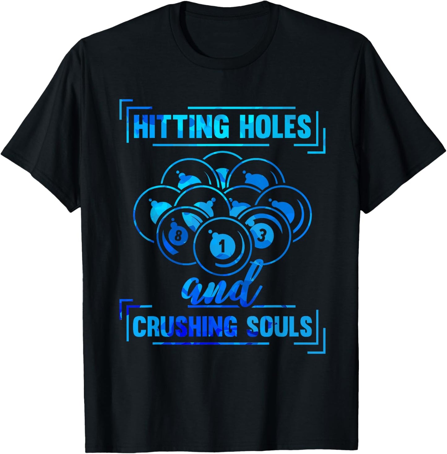 Cue Funny Billiards Pool Player Funny T-Shirt - T-Shirt | Black