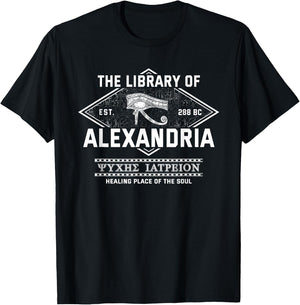The Library Of Alexandria Ancient Egypt Egyptian Mythology T-Shirt - T-Shirt | Black