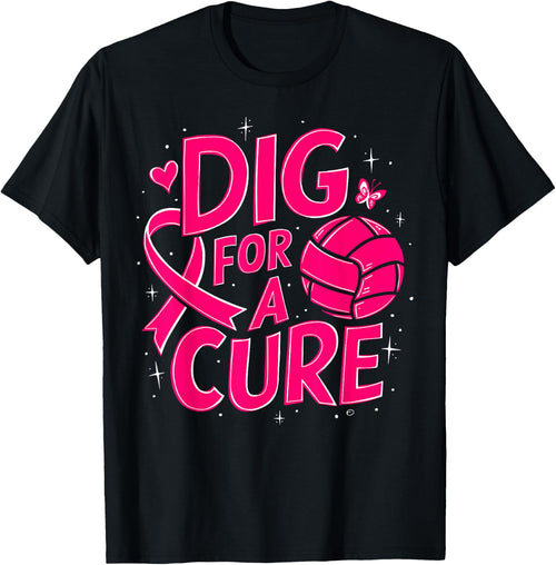 Dig For A Cure Breast Cancer Awareness Volleyball Pink