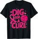 Dig For A Cure Breast Cancer Awareness Volleyball Pink T-Shirt - T-Shirt | Black
