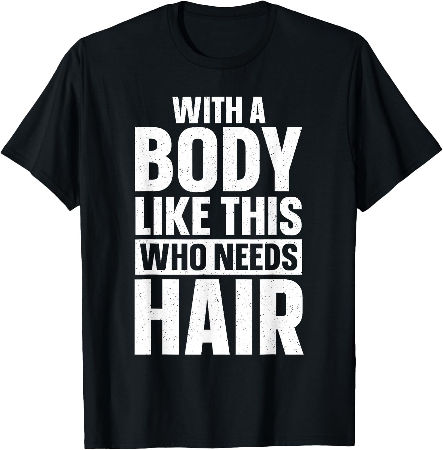 Cool Bald Guy Design Dad Husband Bald Head Bald Man T-Shirt - T-Shirt | Black