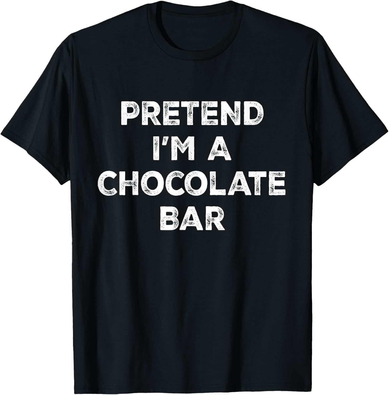 Pretend I'm A Chocolate Bar Lazy Halloween Costume T-Shirt - T-Shirt | Black
