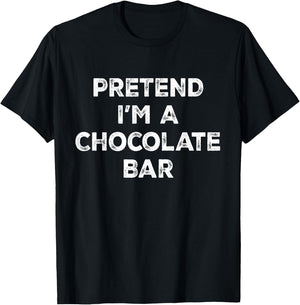 Pretend I'm A Chocolate Bar Lazy Halloween Costume T-Shirt - T-Shirt | Black