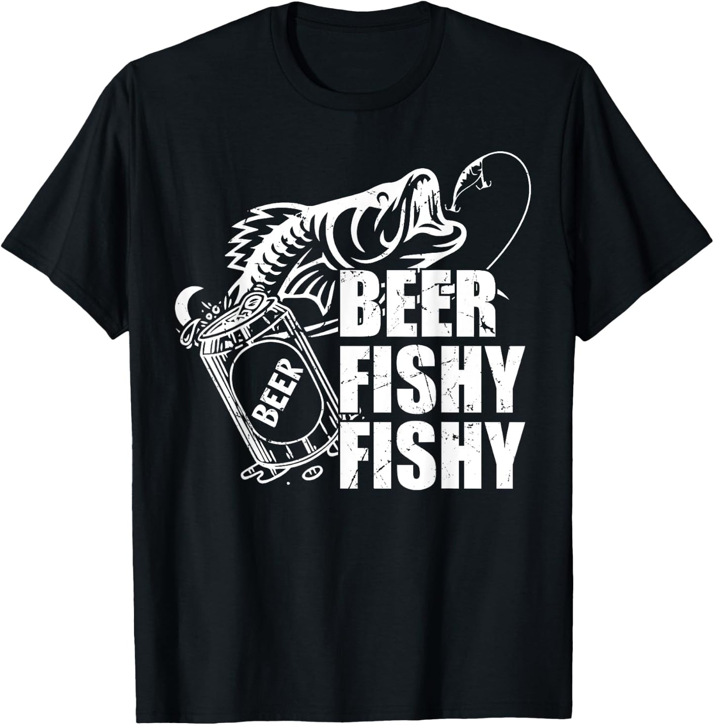 Beer Fishy Fishy Funny Fishing Drinking Birthday Gifts T-Shirt - T-Shirt | Black