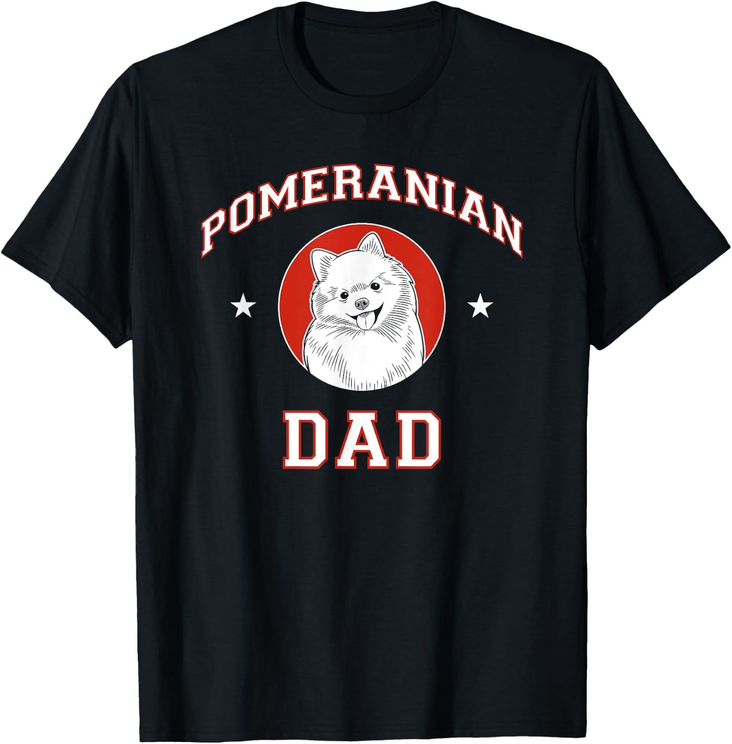 Pomeranian Dad Dog Father T-Shirt - T-Shirt | Black